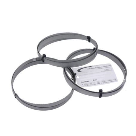 SMI Lot de 3 lames de scie à ruban bi-métal M42 Dimensions 1640 x 13 x 0,65 mm 8/12 dents par pouce Pour ruban Güde MBS 115