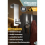 Menz Lot de 6 crochets de porte en acier inoxydable à suspendre, fixations stables, crochets de suspension flexibles