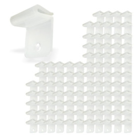 Lot de 100 pinces de plafond pour plafonds à grille / plafonds Odenwald pour profil en T de 24 mm | Languette verticale / 90° | 