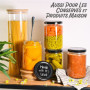 Praknu Pots à Confiture avec Couvercle - 12 Bocal en Verre 500 ml - Avec étiquettes & stylo - Étanche à l'air - Résistant au lav