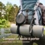 Praknu Bouilloire de camping 1 l en acier inoxydable - Sans électricité - Bouilloire, gobelet, passoire à thé et sac - Empilable