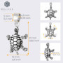 NKlaus pendentif mobile tortue en argent 925 amulette talisman 4305