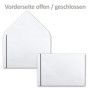Lot de 75 enveloppes blanches avec trait de deuil noir - Format DIN C6 - 114 x 162 mm - Fermeture humide - Enveloppes postales s