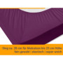 npluseins Drap-housse classique en jersey - Plusieurs couleurs et tailles - 100 % coton - 159.192 cm - 80-90 x 190 cm - Violet