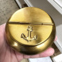 NKlaus Cendrier de table pliable 10cm laiton antique Cendrier de table compact Maritim 14635