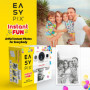 Easypix InstantFUN Appareil Photo instantané, Plaisir créatif pour Adultes et Enfants, Impression Thermique en Noir et Blanc, Pa