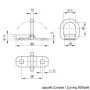 iapyx® Lot de 4 œillets d'arrimage/de construction avec bride 800 daN
