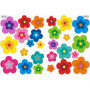 aufgeklebt.de Autocollants pour Voiture, Floral Design: Mini Fleurs 15-Set 5-26 pièces - mélangées!