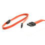 PC24 Shop & Service 2X Càble SATA 55cm Rouge | Droit | Compatible jusqu'à S-ATA/600 | Serial ATA | 1,5GBs/3GBs/6GBs (rétrocompat