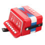 Classic Cantabile Bambino Rosso Accordéon Enfant (à partir de 3 ans, avec 7 touches de notes, 2 basses, rouge)