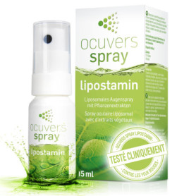 Ocuvers Lipostamin Spray pour les yeux – avec Euphrasia – 15 ml, spray pour les yeux contre les yeux rouges, adapté également en