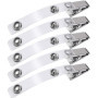 WEBBOMB® Lot de 5 clips de fixation pour porte-badges avec clip crocodile pivotant et flexible pour porte-badges et porte-badges