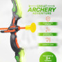 Bogenkönig Kit de tir à l'arc | Flèche et arc pour enfants avec flashs LED, 10 flèches à ventouse, 1 cible cible, 1 support de f