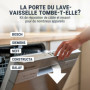 Ressorts de charnière de porte pour lave-vaisselle comme 00754869 Kit de réparation avec câbles pour lave-vaisselle Code couleur