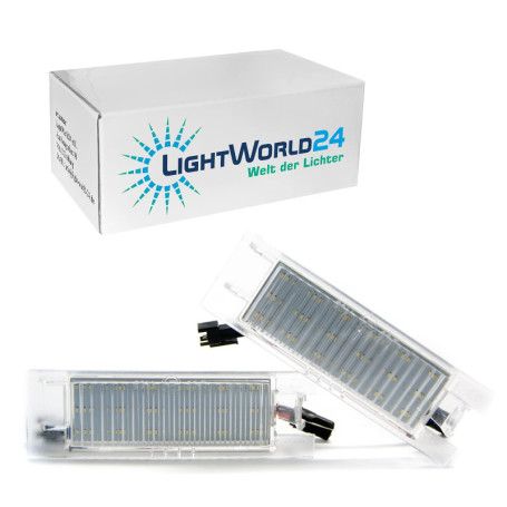 LIGHTWORLD24 Eclairage de Plaque Immatriculation lumiere de plaque d'immatriculation LED Blanc pour Opel Zafira B Vectra C Corsa