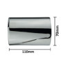 L&P A302 1 Embout d'échappement inox en acier inoxydable poli chrome embout d'échappement 70 mm pour OEM 18307610636 18307610635