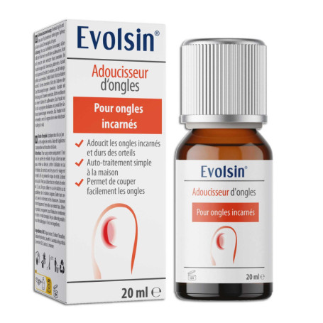 Evolsin Adoucisseur d'ongles - Solution douce et efficace pour les ongles incarnés - Formule alcaline pour ongles souples et éla
