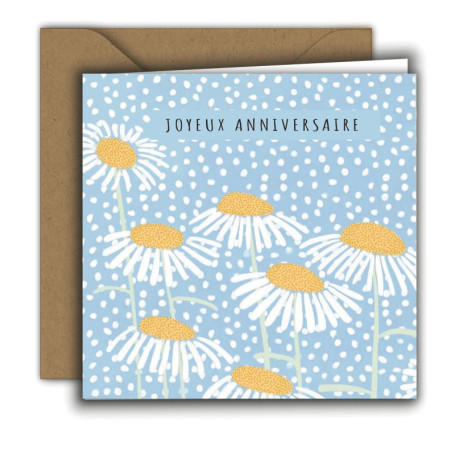 Edition Colibri Carte d’anniversaire pour femme – Carte de vœux haut de gamme avec enveloppe – Carte pliée carrée (15x15 cm) – P