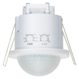 SEBSON Detecteur de Mouvement Exterieur Encastré - Portée de Détection 20m/360° - Montage au Plafond - Capteur Infrarouge progra