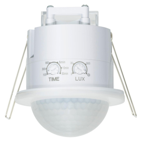 SEBSON Detecteur de Mouvement Exterieur Encastré - Portée de Détection 20m/360° - Montage au Plafond - Capteur Infrarouge progra