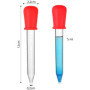 AVIDA · ZEN Pipette Plastique 5ml - 7 Pipettes Graduées + 1 Brosse - Pipette Cuisine - Compte Gouttes en silicone - Pipette Enfa