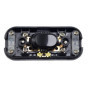 Interrupteur intermédiaire noir, 3 broches (2) Boîtier et contacts avec vis, 6 A, 250 V~, interrupteur intermédiaire avec bascul
