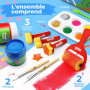 colozoo Kit Peinture Enfant 3 ans Inc. Accessoires | Lavable Peinture Bebe Non Toxique 8x100ml Couleurs Inc. Or et Argent | Pein