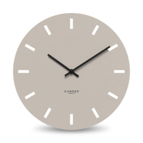 Cander Berlin MNU 2550 P XXL Horloge murale silencieuse sans bruit de tic-tac pour salon moderne vintage Gris chaud Taille XXL