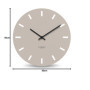 Cander Berlin MNU 2550 P XXL Horloge murale silencieuse sans bruit de tic-tac pour salon moderne vintage Gris chaud Taille XXL
