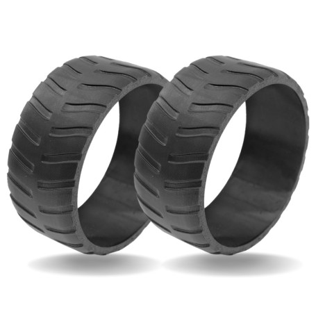 Lot de 2 protections de roue compatibles avec Ecovacs Goat G1 G1-800 G1-2000 pour tondeuse robot avant Protection de roue avant 