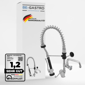 BE-GASTRO I Profi Premium Douchette de vaisselle professionnelle avec robinet, robinet industriel, douchette industriel, mitigeu