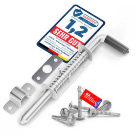 Torfix® Verrou à ressort robuste avec mécanisme à ressort 220 mm – Verrou de porte pour un verrouillage sûr des portails et des 