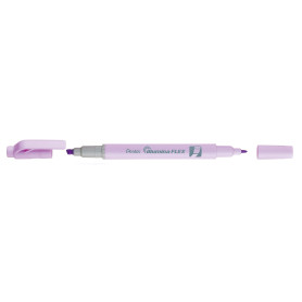Pentel - Marcador fluorescente de doble punta en color violeta pastel, excelente para resaltar.