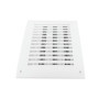 H&C VENT Grille d'aération rectangulaire blanche 250 x 170 mm avec curseur et moustiquaire - Grille de protection contre les int