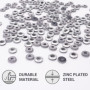 SKIR'CO Lot de 150 rondelles M12 plaquées zinc avec caoutchouc EPDM, rondelles d'étanchéité collées, rondelles rondes en métal (