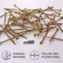 SKIR'CO Lot de 40 vis à bois universelles en acier zingué 4,0 x 80 mm Tête fraisée Torx Type 17 Vis à aggloméré