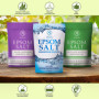 Sel de Bain Epsom Set 3х1000 g - Sel de Bain Epsom - Sel Epsom avec Huile Essentielle de Eucalyptus & de Lavande - Sels d'Epsom 