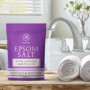 Sel de Bain Epsom Set 3х1000 g - Sel de Bain Epsom - Sel Epsom avec Huile Essentielle de Eucalyptus & de Lavande - Sels d'Epsom 