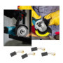 Lot de 2 paires de balais de carbone universels 20 x 12 x 6 mm pour meuleuses d'angle moteur électrique