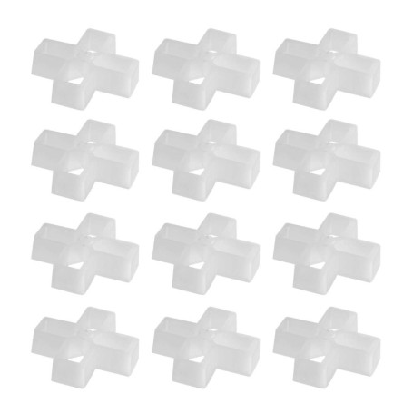 OTOTEC 100x Entretoises de Tuile en Forme de Croix 10mm Joints Structure Creuse en Plastique pour Bricolage Carrelage Mural Dall