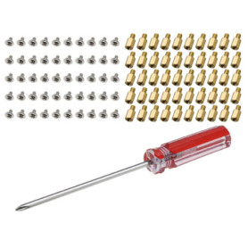 OTOTEC 50x Kit de Vis pour Carte Mère M3x6x4mm Entretoises en Laiton M3x5mm avec Tournevis pour Carte Mère de Boîtier d'ordinate