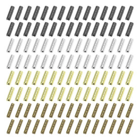 OTOTEC 120pcs Embouts de Lacet Pointes de Lacet Aglets de Tête Embouts de Remplacement pour Baskets en Toile Bricolage Réparatio