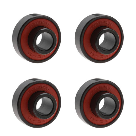 4pcs 608-2RS Roulement Intégré Haute Vitesse Faible Bruit pour Longue de Planche Skateboards Patins à roulettes Rouge