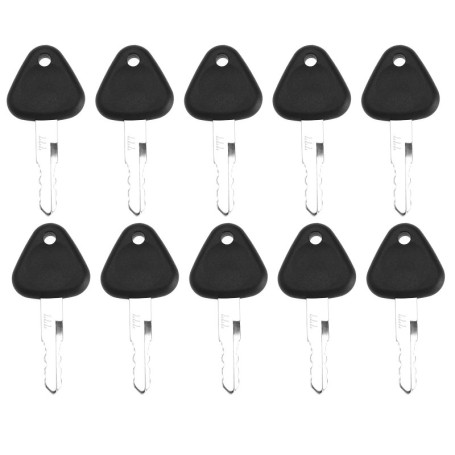 10pcs Clés de contacteur d'allumage 777 Remplacement Compatible avec Volvo Compatible avec Samsung Construction Machines Clés 7x