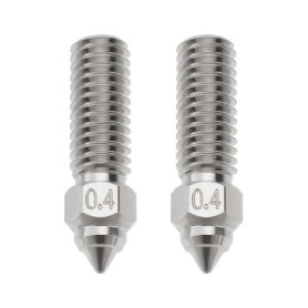 OTOTEC Lot de 2 buses d'imprimante 3D 0,4 mm en cuivre et oxyde de zirconium chromé compatible avec Creality K1 K1 MAX compatibl