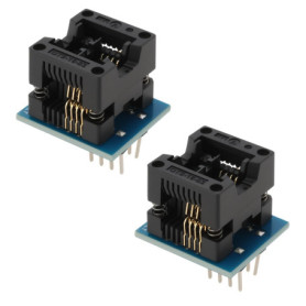 YINETTECH Lot de 2 adaptateurs de programmation SOP8 SOIC8 SO8 SOP8 SOP8 vers DIP8 Module convertisseur de prise IC 24 x 20 mm C