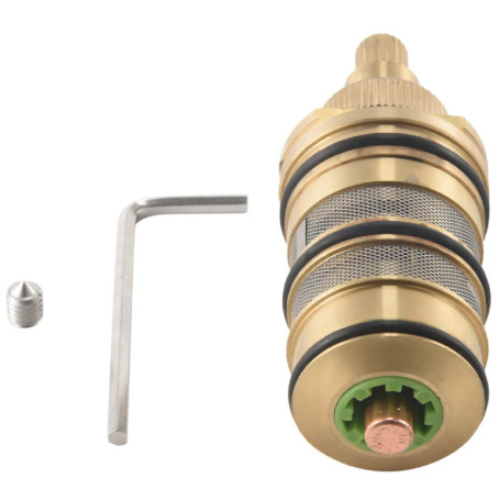 Ocnvlia Cartouche Thermostatique et PoignéE en Laiton pour le pour Mitigeur MéLangeur Barre de Douche MéLangeur Douche Cartouche