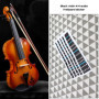 VGOL 5pcs Autocollant de Note de Manche Touche de Violon/Autocollant de Guide de Doigt 4/4 Indicateur de Position de Violon Plei