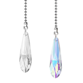 VGOL 2pcs Interrupteur Chaîne de Traction Lumière Rallonge Cordon de Traction Goutte d'eau Pendentif pour Salle de Bain Plafonni