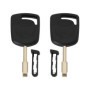 VGOL Lot de 2 Clés de Transpondeur FO21 Noires pour Clé de Voiture Lame de Clé de Voiture Compatible avec Ford Escort Fiesta Mon